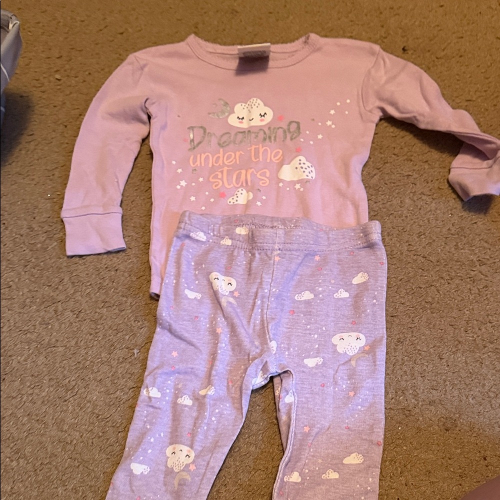 Dreamy Cloud Print Kids Pajama Set
